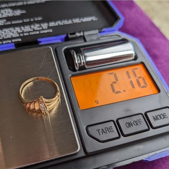 asymmetrical vintage 14k gold ring - Picture 7 of 7